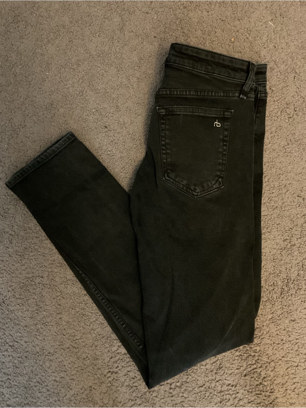 Rag & Bone Fit 2 Slim Men’s Black Button Fly Denim Jeans Pants sz 32 - Picture 3 of 10